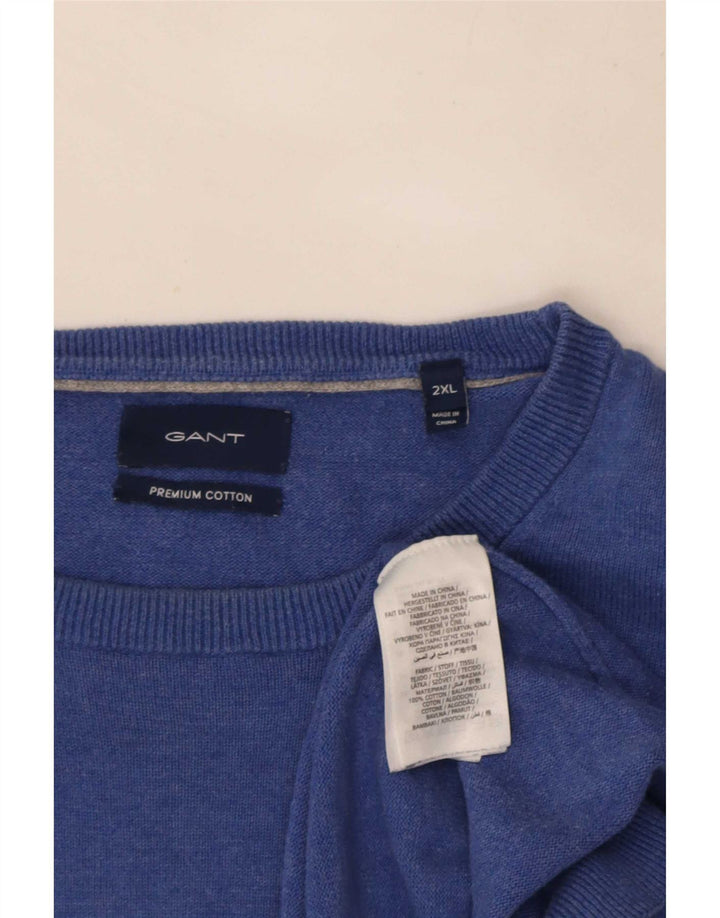 Ανδρικό πουλόβερ Gant Crew Neck Jumper 2XL Μπλε βαμβακερό