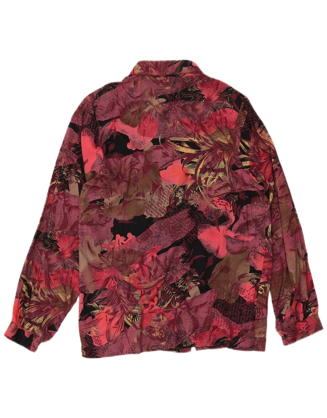 Vintage γυναικεία φούστα 2 τεμαχίων UK 12 Medium W27 Βουργουνδίας Floral Retro