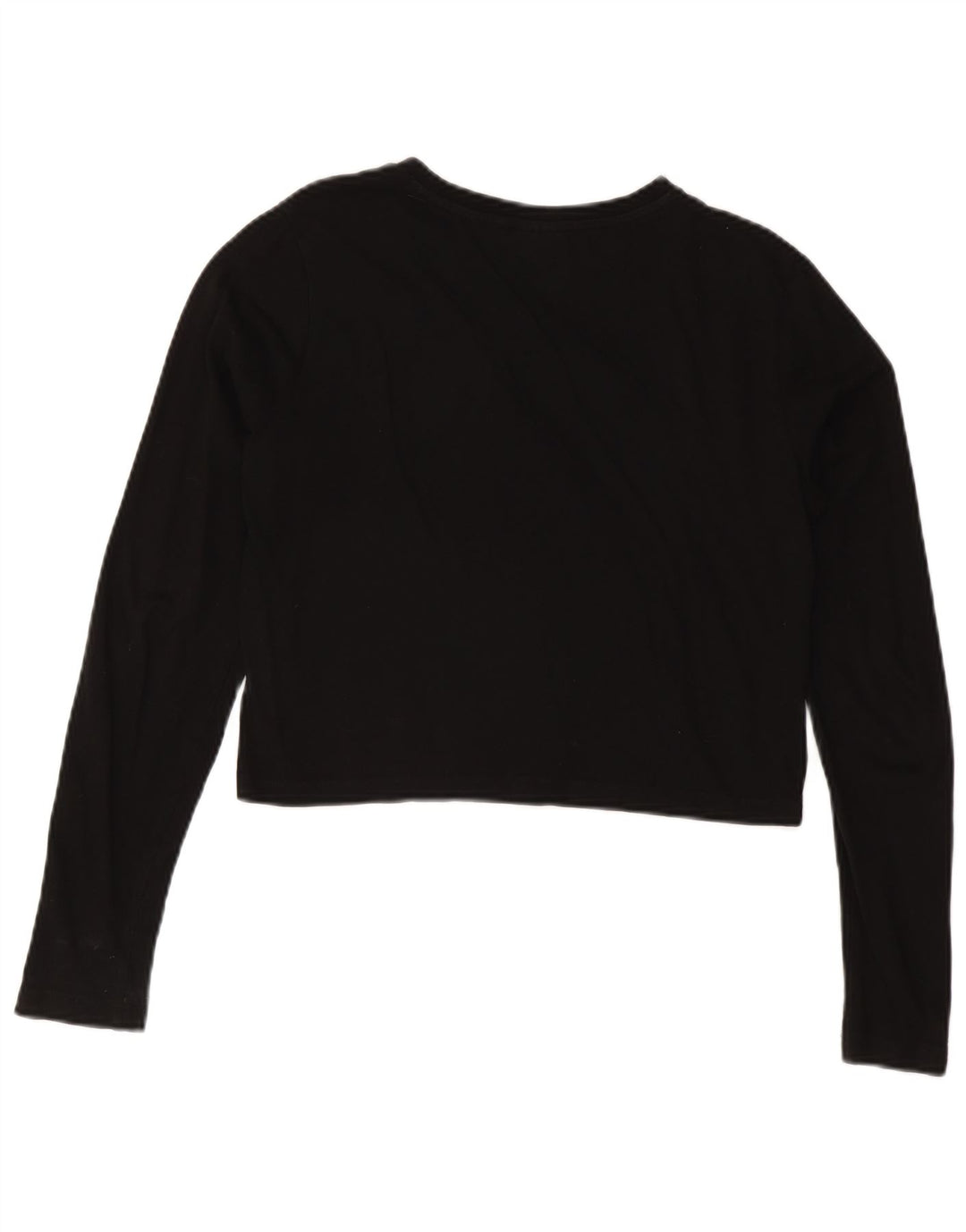 FILA Γυναικείο Crop Graphic Top Μακρυμάνικο UK 14 Medium Black