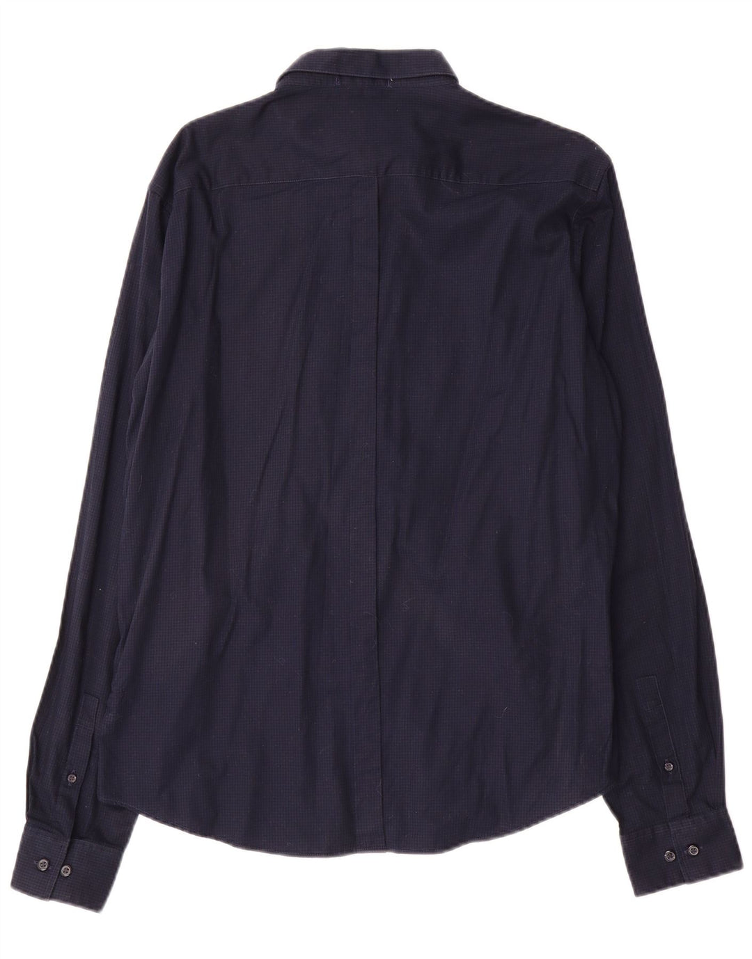 Ανδρικό πουκάμισο Dkny Μεγάλο Navy Blue Gingham Cotton