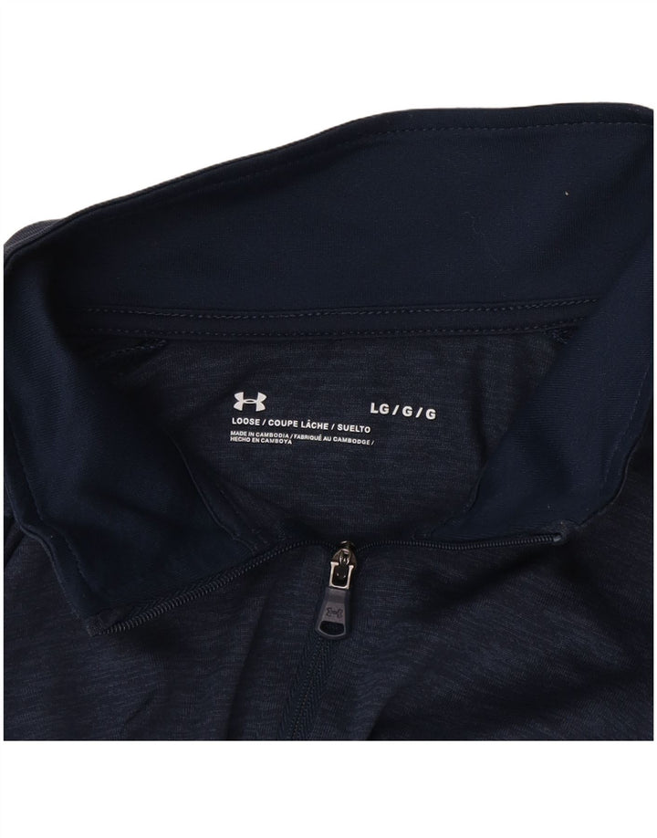 Ανδρικό Under Armour Loose Εφαρμογή με φερμουάρ με λαιμόκοψη Μακρυμάνικο μεγάλο μπλε