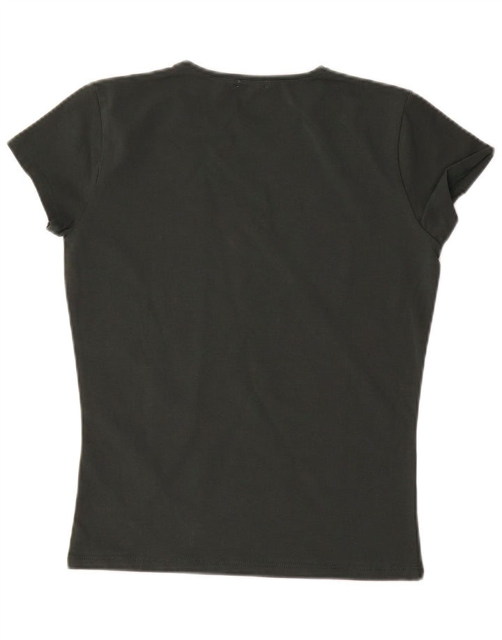MASSIMO DUTTI Γυναικείο T-Shirt Top UK 10 Μικρό πράσινο βαμβακερό
