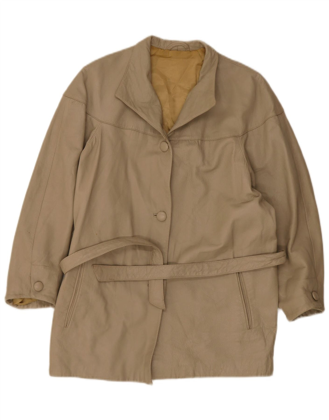 Vintage Γυναικείο Δερμάτινο Μπουφάν EU 40 Medium Beige