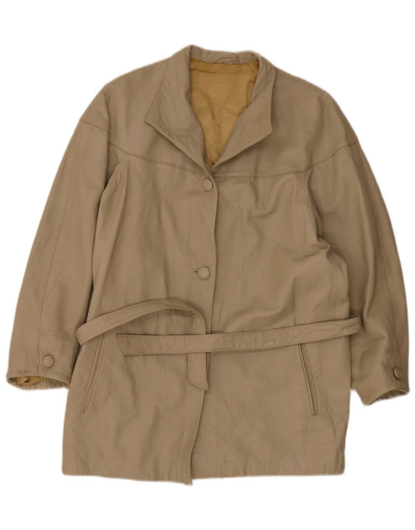 Vintage Γυναικείο Δερμάτινο Μπουφάν EU 40 Medium Beige