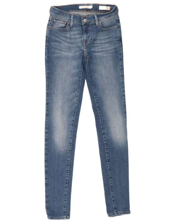 Levi's Womens 710 Super Skinny Jeans W25 L32 Blue Cotton
