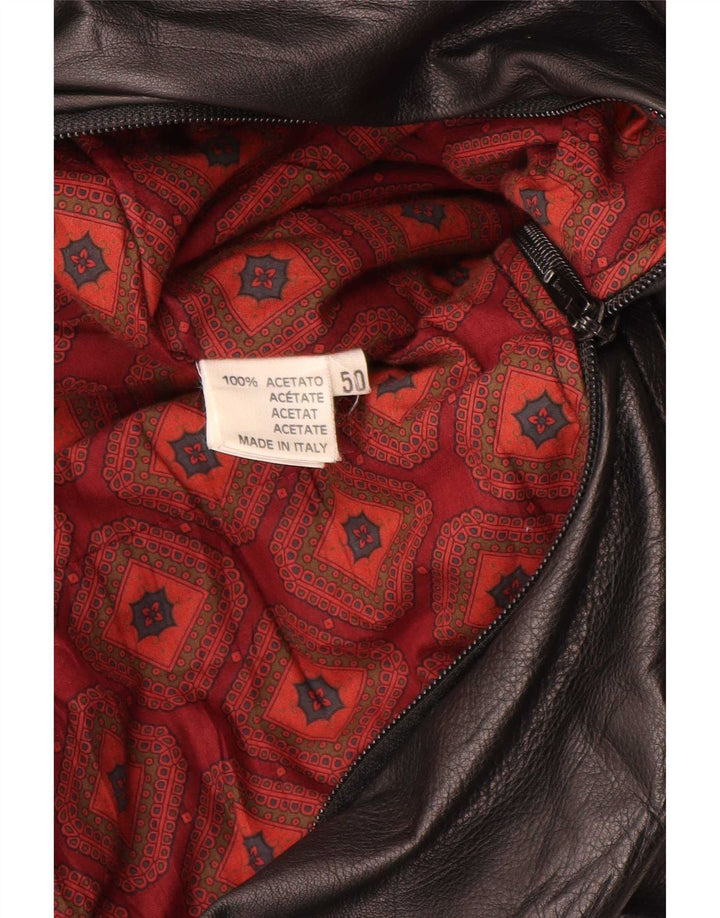 Vintage Ανδρικό Δερμάτινο Μπουφάν IT 50 Large Μαύρο