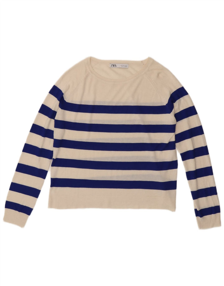 Zara Γυναικείο Bolero Top 10 Small Off White ριγέ
