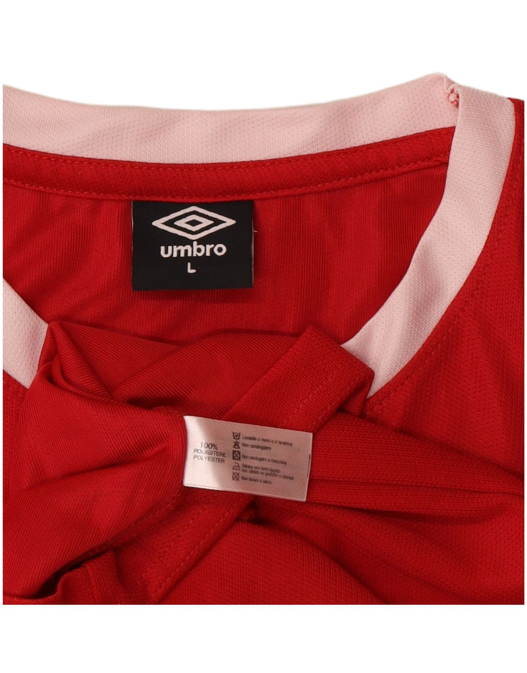 Γυναικείο γραφικό T-Shirt Umbro Top UK 16 Large Red Polyester