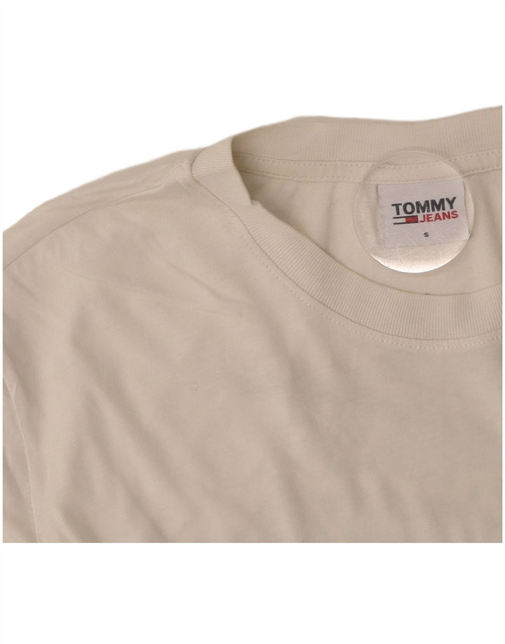 TOMMY HILFIGER Γυναικείο Crop Graphic T-Shirt Top 10 Small White