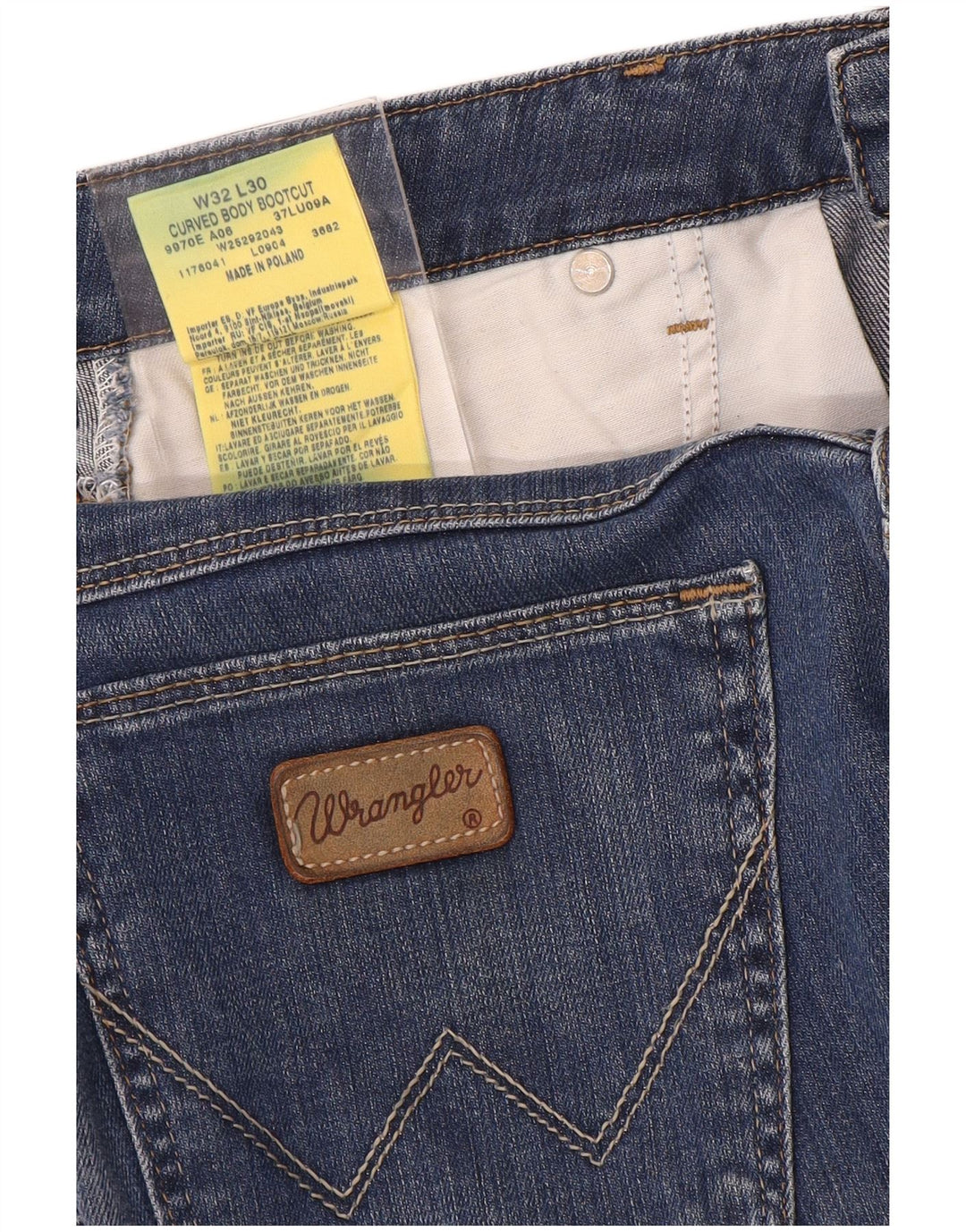Wrangler Γυναικείο τζιν μποτάκι με καμπύλες W32 L30 Μπλε βαμβακερό