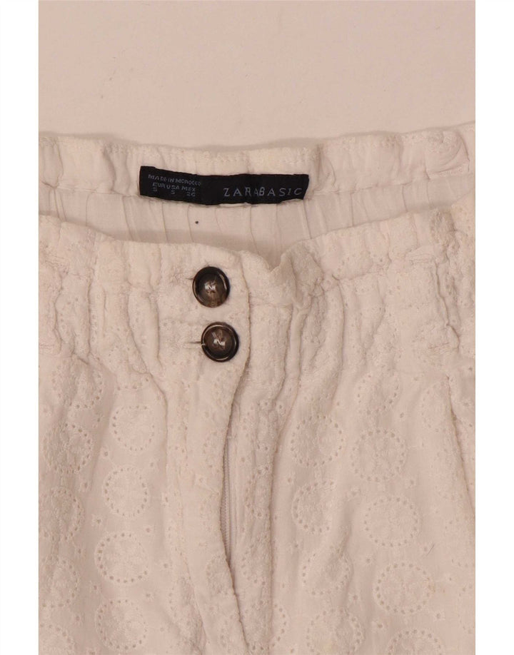 Zara Γυναικείο Σορτς Casual Small W26 Λευκό