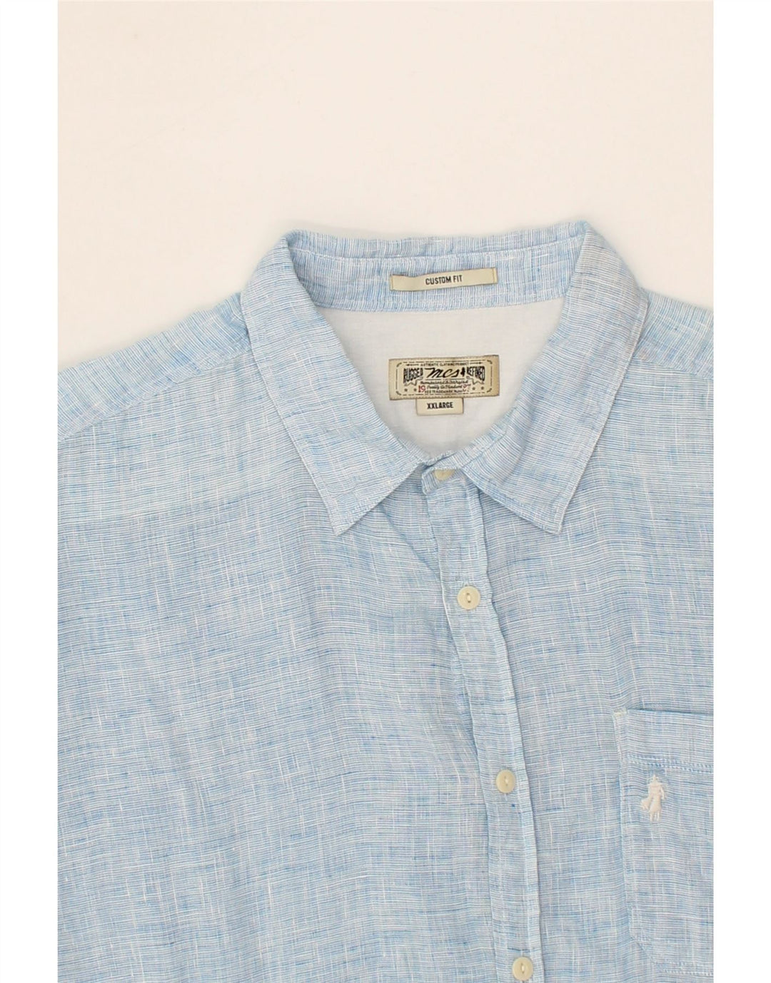Ανδρικό πουκάμισο MARLBORO CLASSICS Custom Fit 2XL Μπλε λινό