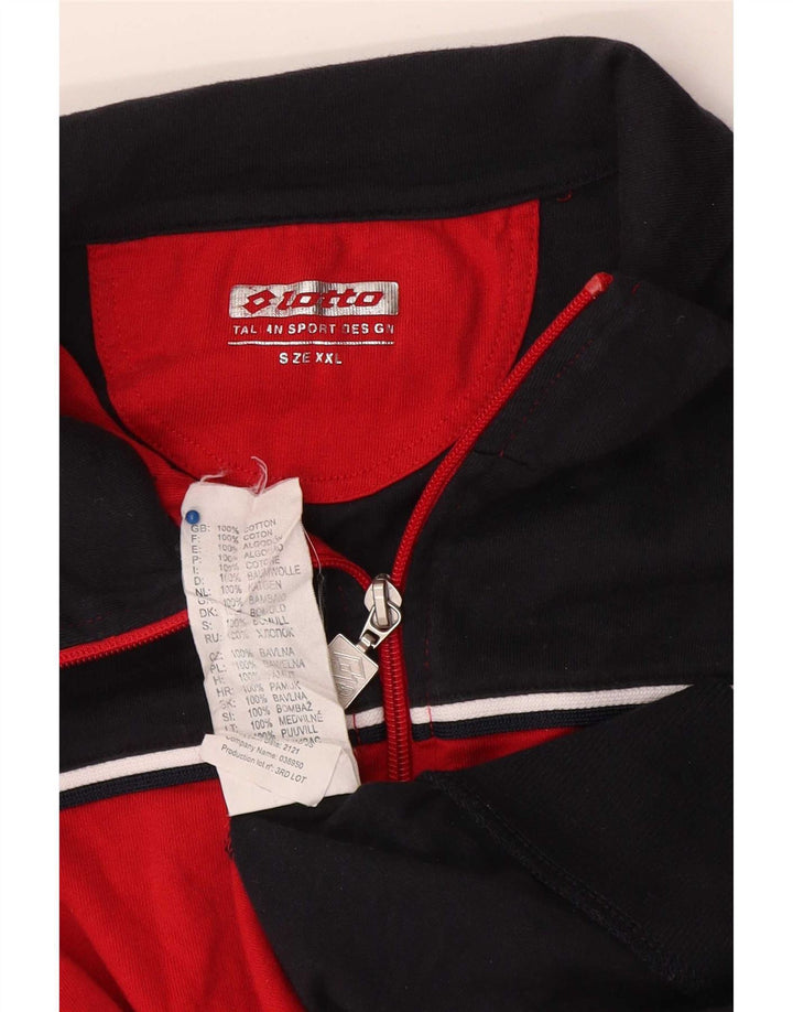 Ανδρική φόρμα Lotto Top Jacket 2XL Red Colourblock Βαμβακερό