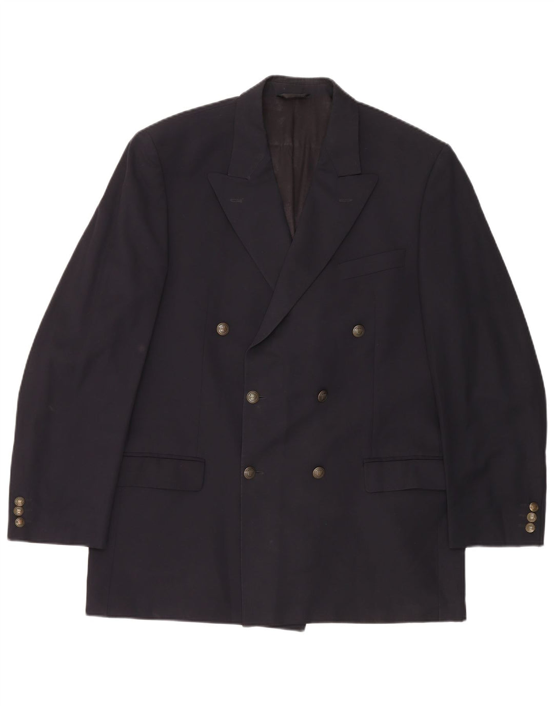 MARKS & SPENCER Ανδρικό Σταυρωτό Σακάκι Σακάκι UK 42 Large Navy Blue