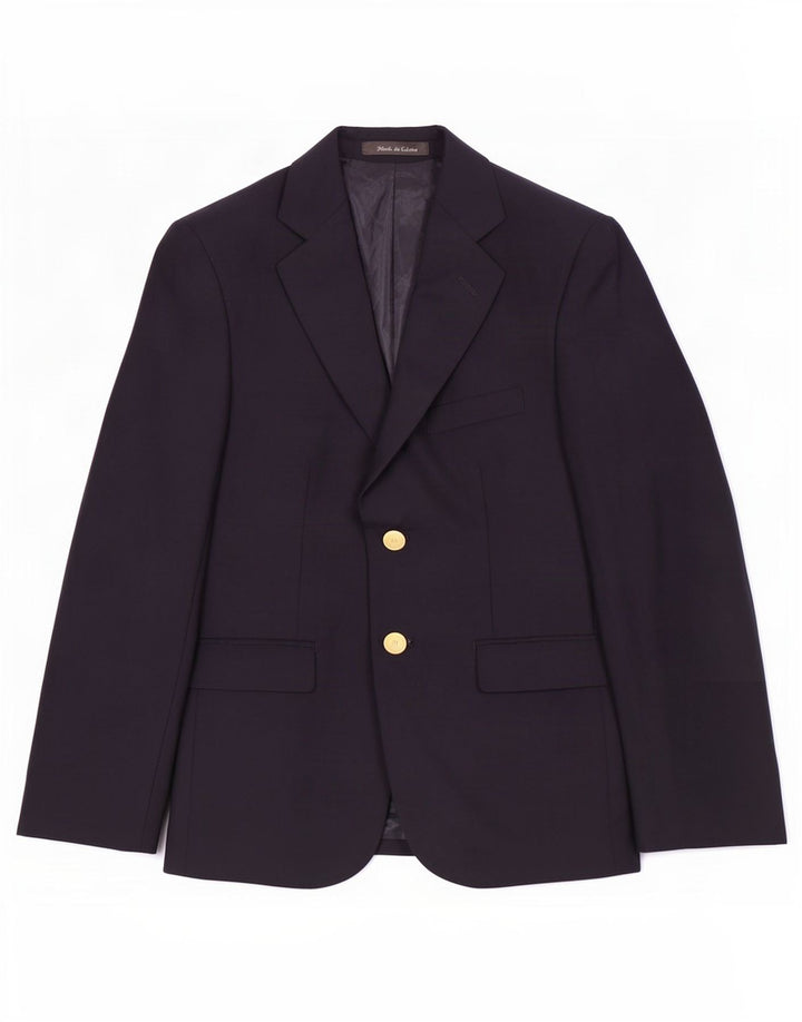 Chaps Boys 2 Button Blazer Jacket 11-12 Years Navy Blue Polyester