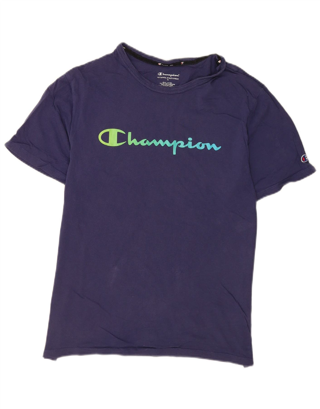 Ανδρικό γραφικό μπλουζάκι Champion Top Medium Navy Blue βαμβακερό