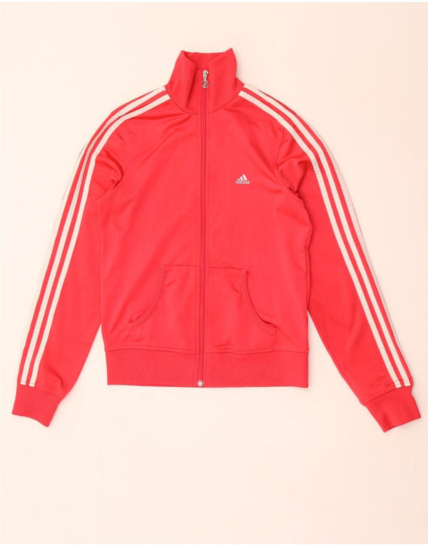 Γυναικεία αθλητική φόρμα Adidas Top Jacket UK 10 Small Red Polyester