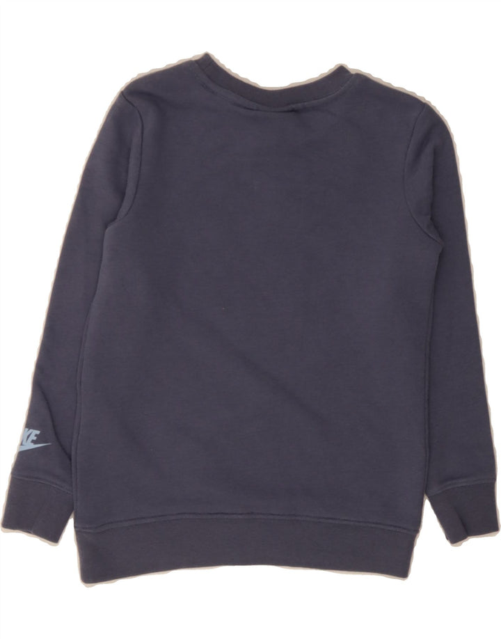 NIKE Boys Graphic Sweatshirt Jumper 5-6 Years Medium  Navy Blue Cotton Vintage Nike and Second-Hand Nike from Messina Hembry 