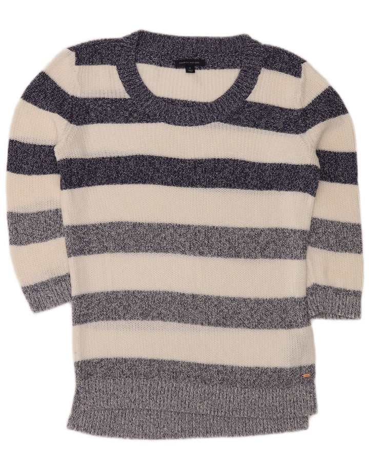 TOMMY HILFIGER Γυναικείο πουλόβερ με λαιμόκαυστο UK 14 Medium Navy Blue