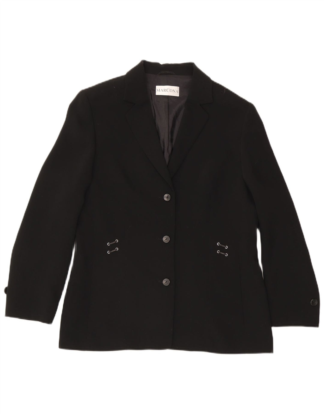 Marcona Γυναικείο μπουφάν blazer UK 16 μεγάλου μαύρου πολυεστέρα