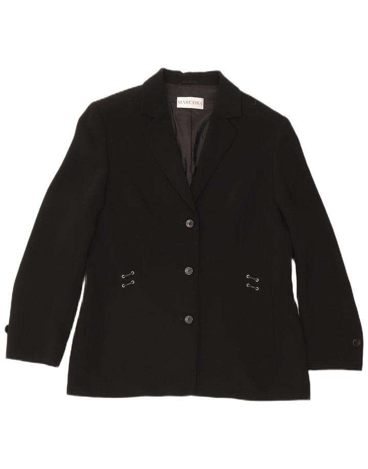 Marcona Γυναικείο μπουφάν blazer UK 16 μεγάλου μαύρου πολυεστέρα