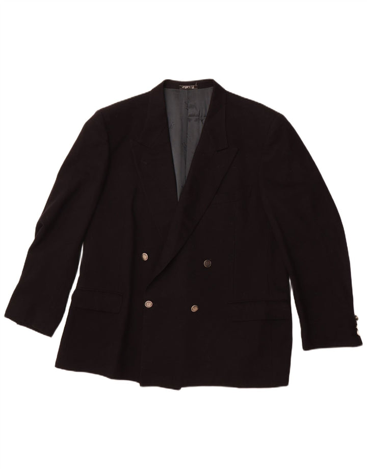 UNGARO Ανδρικό σακάκι με διπλό στήθος UK 40 Large Navy Blue