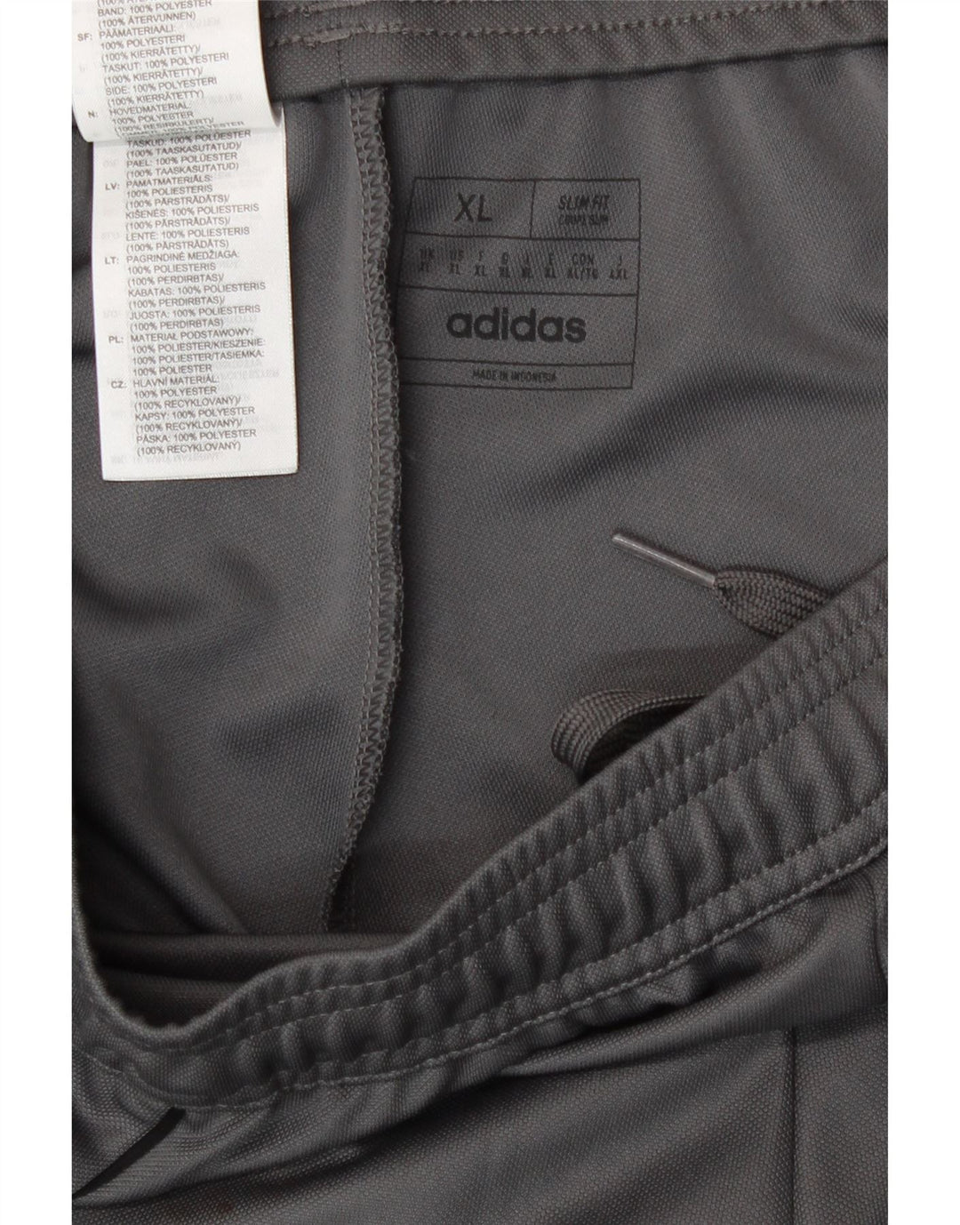 Ανδρική αθλητική φόρμα Adidas Slim Fit Παντελόνι XL Γκρι Πολυεστέρας