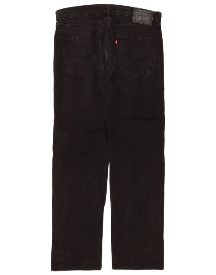 Levi's Mens 505 Straight Jeans W34 L30 Μαύρο Βαμβακερό