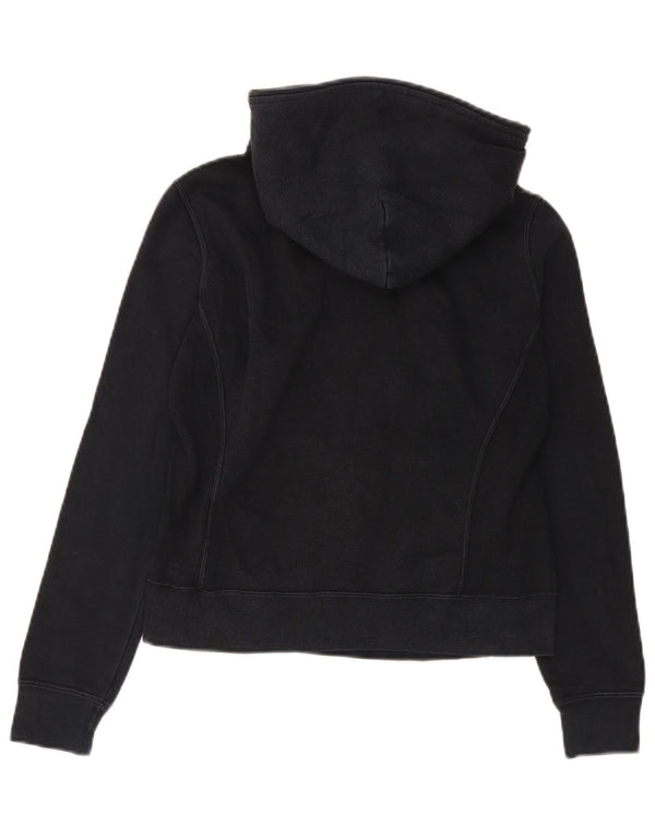 Champion Womens Graphic Crop Hoodie Jumper UK 8 Small Black