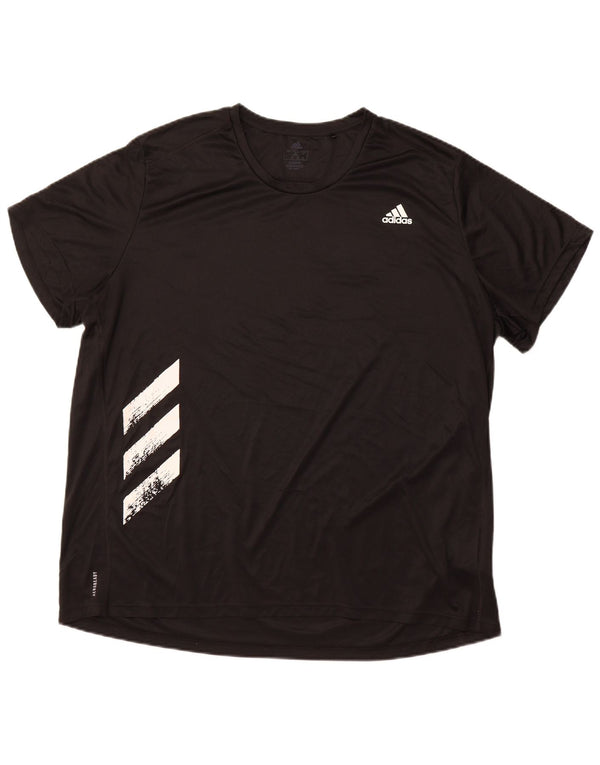 Ανδρικό T-Shirt για τρέξιμο ADIDAS Top 2XL Μαύρο Πολυεστερικό Sports