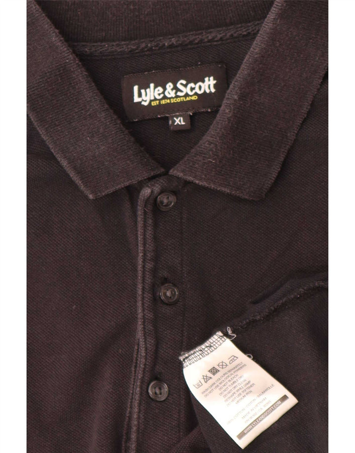 Ανδρικό πουκάμισο πόλο Lyle & Scott XL Μαύρο βαμβακερό