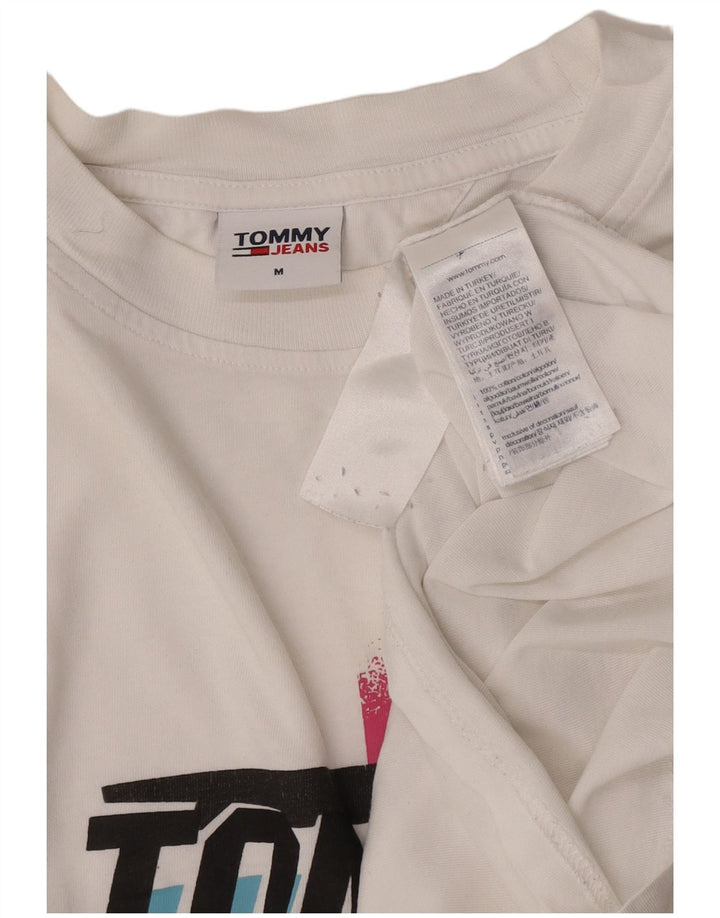 Ανδρικό γραφικό T-Shirt Tommy Hilfiger Top Μεσαίο λευκό βαμβακερό