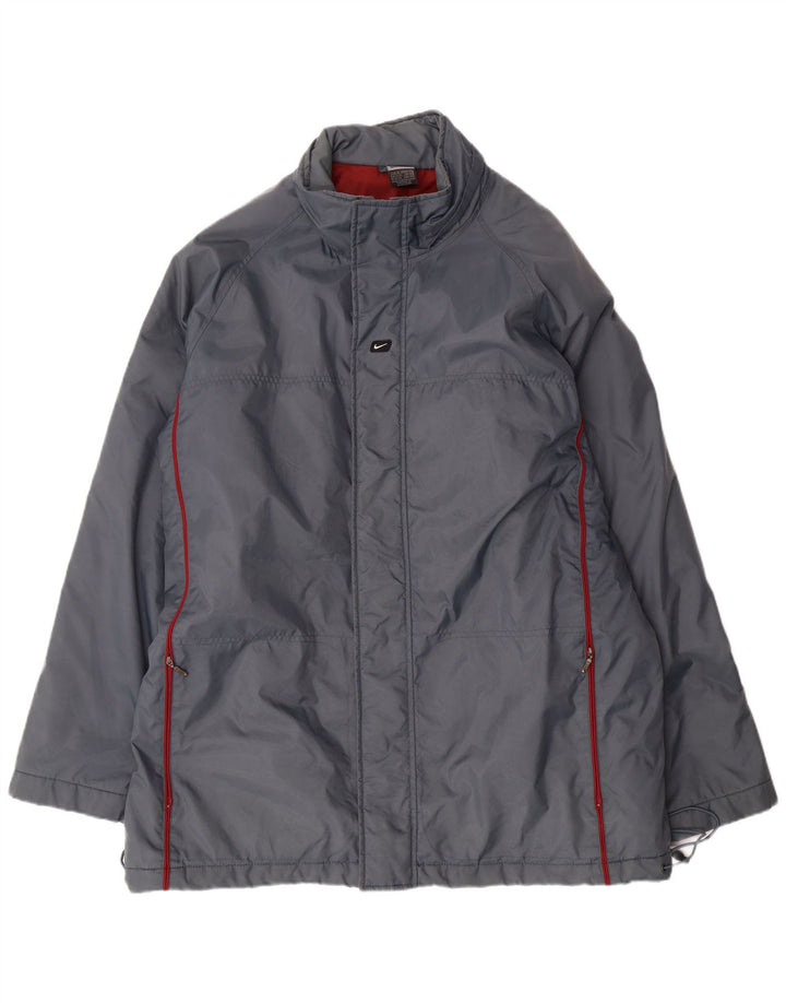 NIKE Mens Windbreaker Jacket UK 45/47 XL Grey Nylon