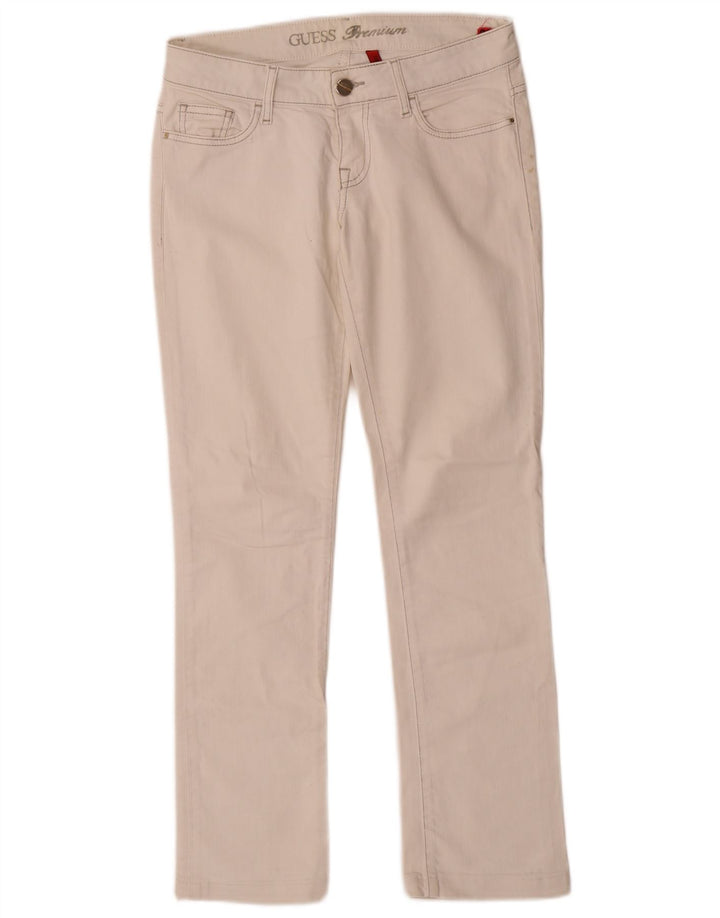 Guess Γυναικείο Stretch Slim Jeans W27 L28 Λευκό βαμβακερό