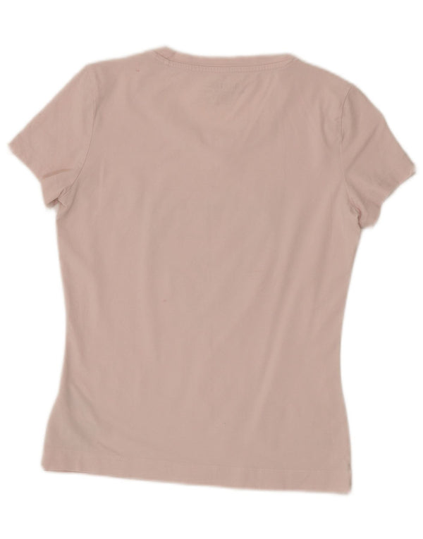 Γυναικείο γραφικό μπλουζάκι Guess Top UK 10 Small Pink Floral Βαμβακερό