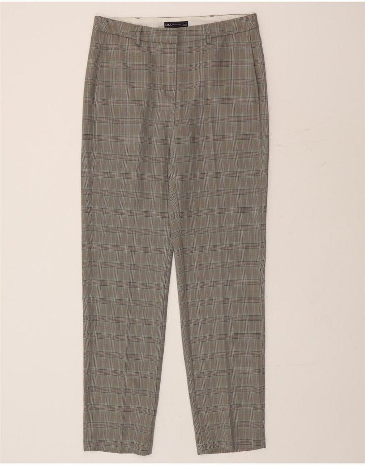 Marks & Spencer Γυναικείο παντελόνι Chino UK 12 Medium W32 L33 Grey Houndstooth