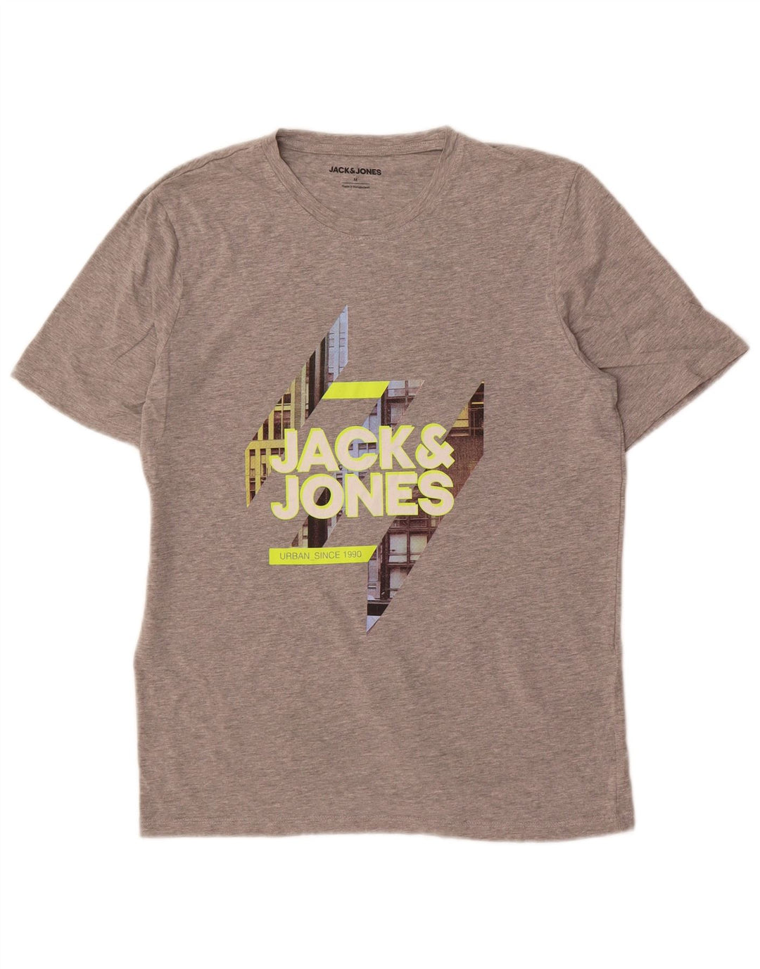 Ανδρικό γραφικό μπλουζάκι Jack & Jones Τοπ μεσαίο γκρι βαμβακερό