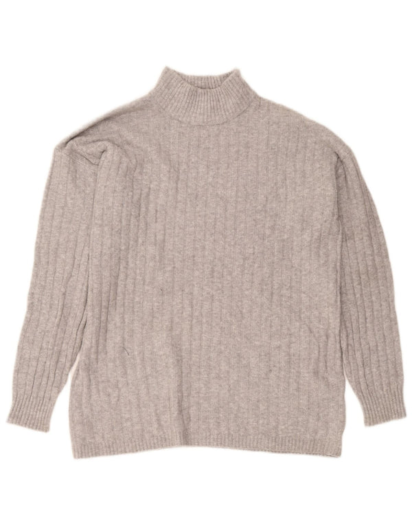 Eddie Bauer Γυναικείο πουλόβερ με ψηλό λαιμό χελώνας UK 14 Medium Grey