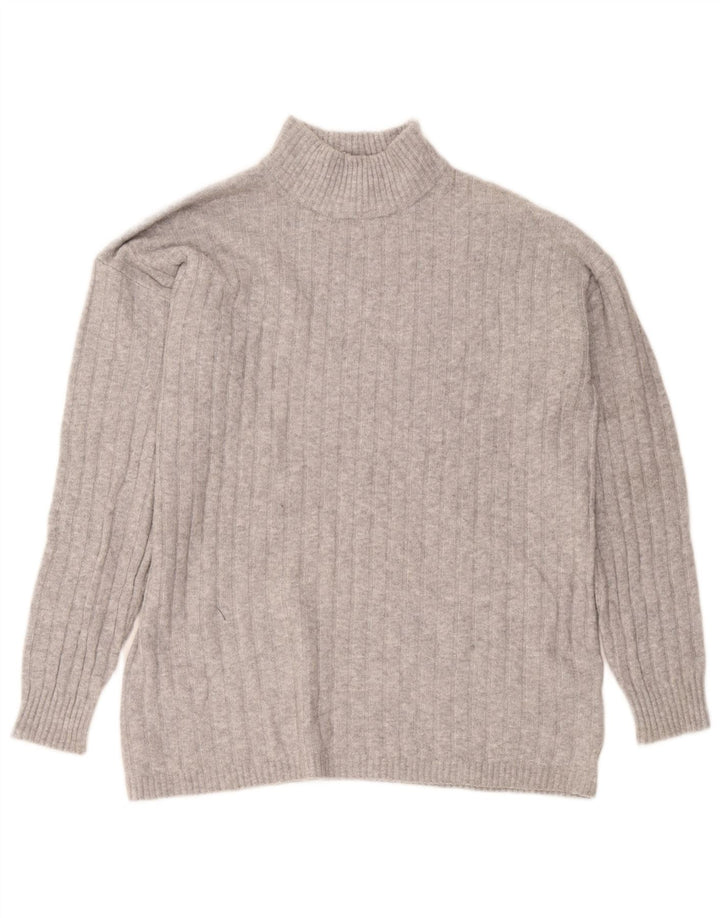 Eddie Bauer Γυναικείο πουλόβερ με ψηλό λαιμό χελώνας UK 14 Medium Grey