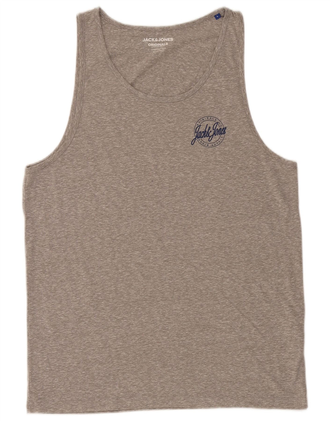 Jack & Jones Ανδρικό T-Shirt Top Large Grey Flecked Polyester
