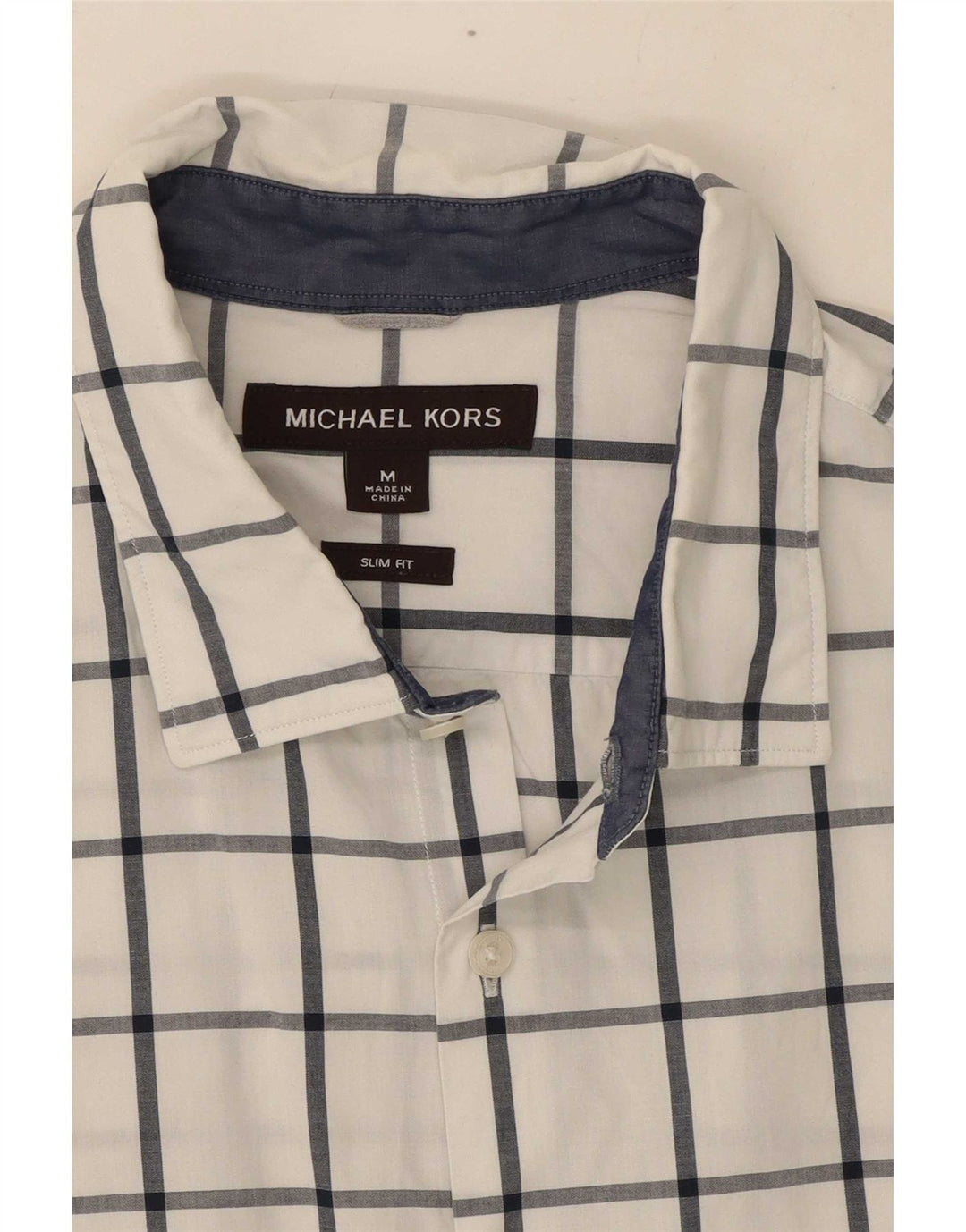 Ανδρικό πουκάμισο Michael Kors Slim Fit Medium White Check