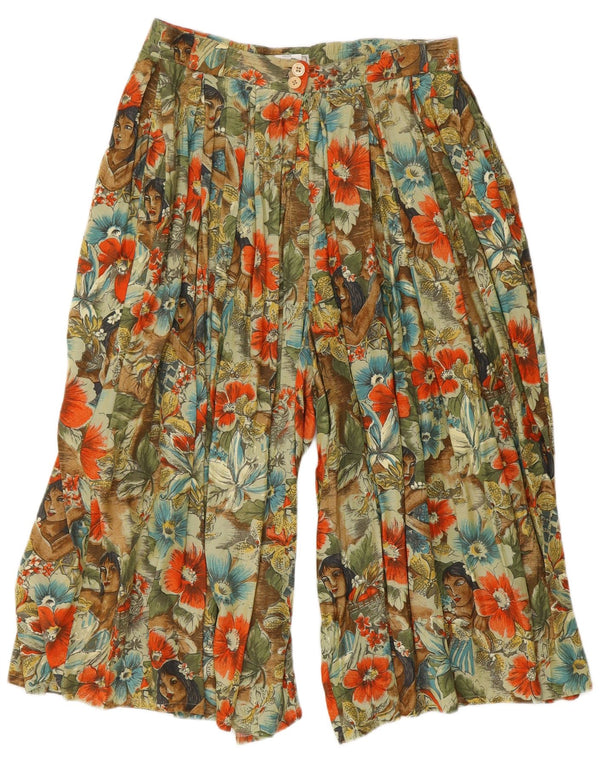 TAIFUN Womens Capri Trousers EU 38 Medium W28 L17 Multicoloured Floral
