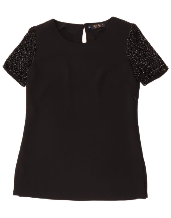 Luisa Spagnoli Γυναικεία Μπλούζα Τοπ UK 10 Small Black Polyester