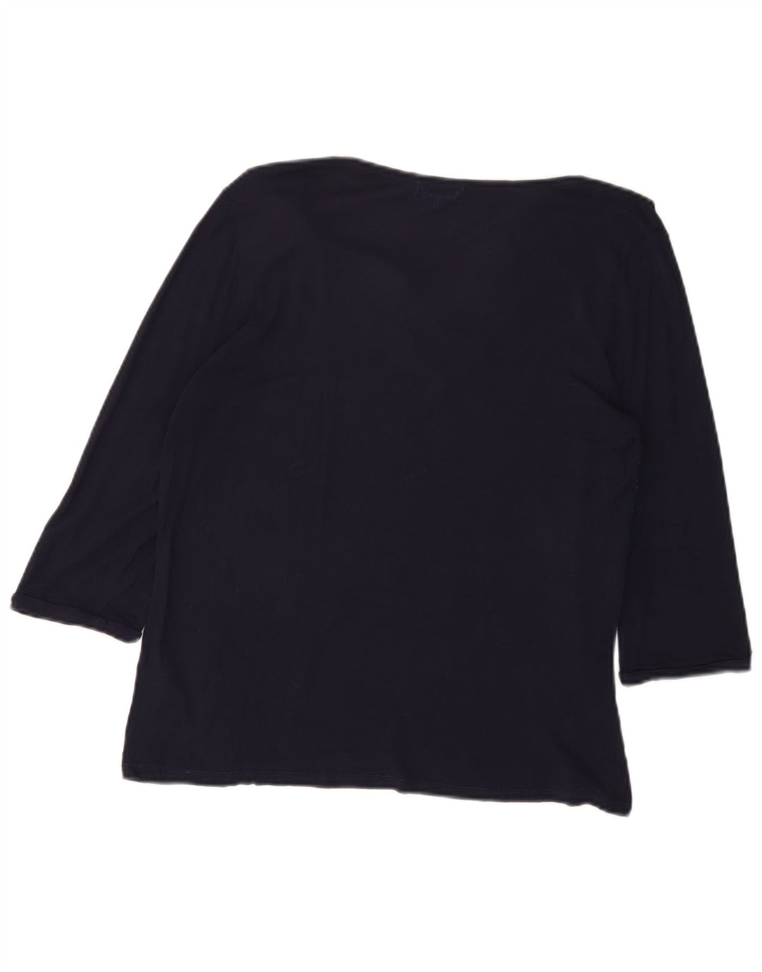 DESIGUAL Γυναικείο τοπ 3/4 μανίκι UK 20 2XL Navy Blue Floral Viscose