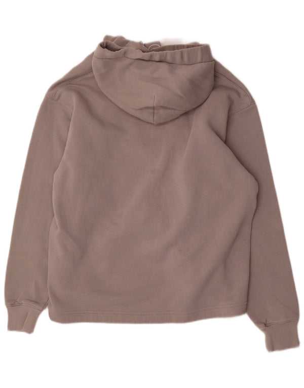 Calvin Klein Jeans Γυναικεία γραφικά Oversized Hoodie Jumper UK 10 Small Grey