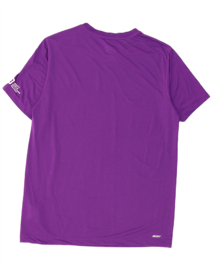 Ανδρικό γραφικό T-Shirt New Balance Top Medium Purple Polyester