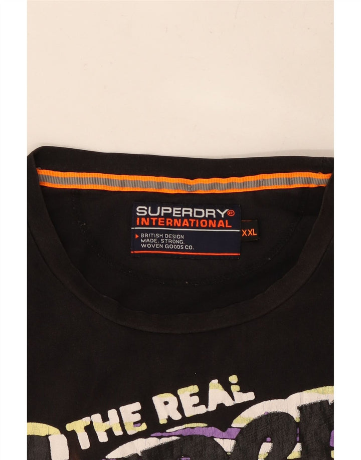 Ανδρικό γραφικό T-Shirt SUPERDRY Top 2XL Μαύρο