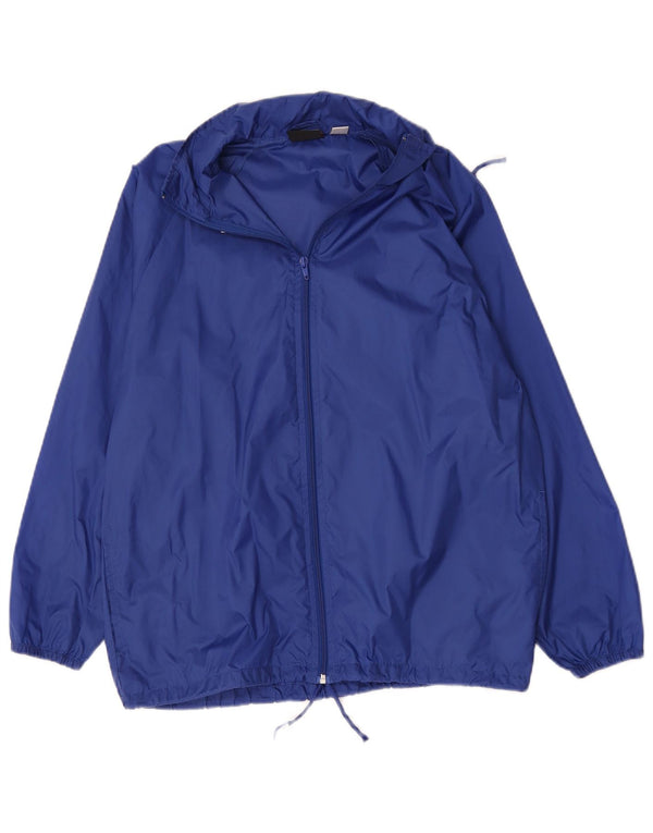 Lotto Boys Hooded Rain Jacket 13-14 Years Large Blue Polyamide