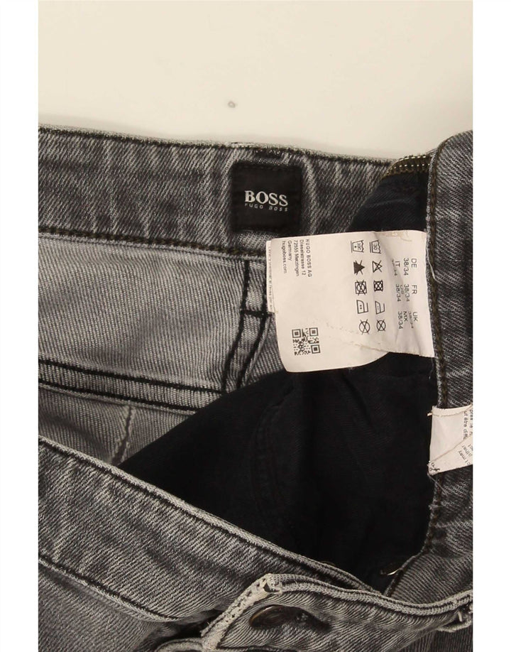Ανδρικό τζιν Hugo Boss Slim W38 L34 Γκρι βαμβακερό