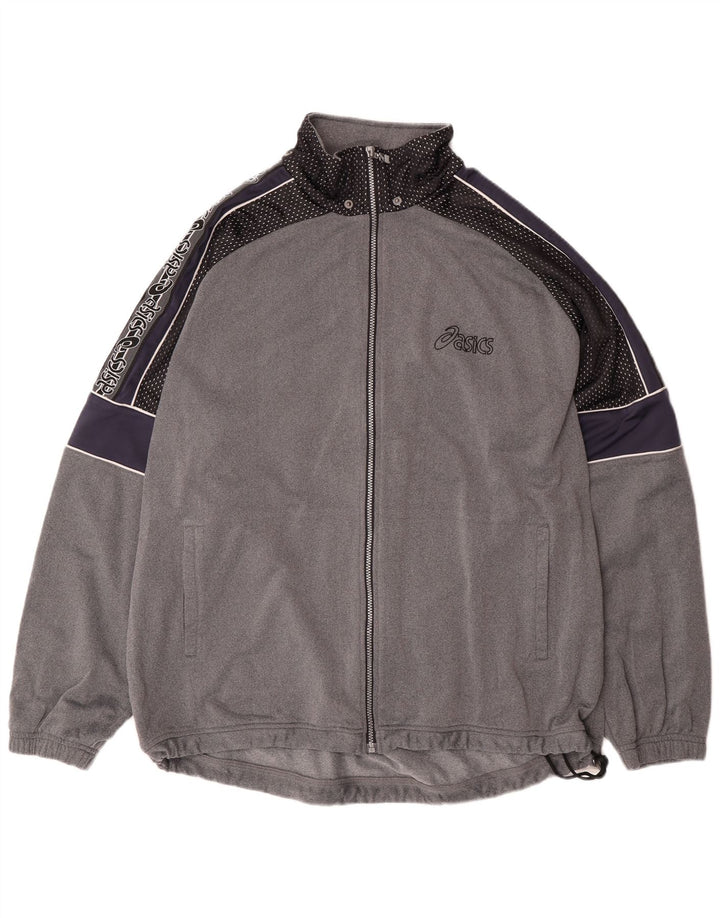 Ανδρική φόρμα φόρμας γραφικών Asics Top Jacket 2XL Grey Colourblock Polyester